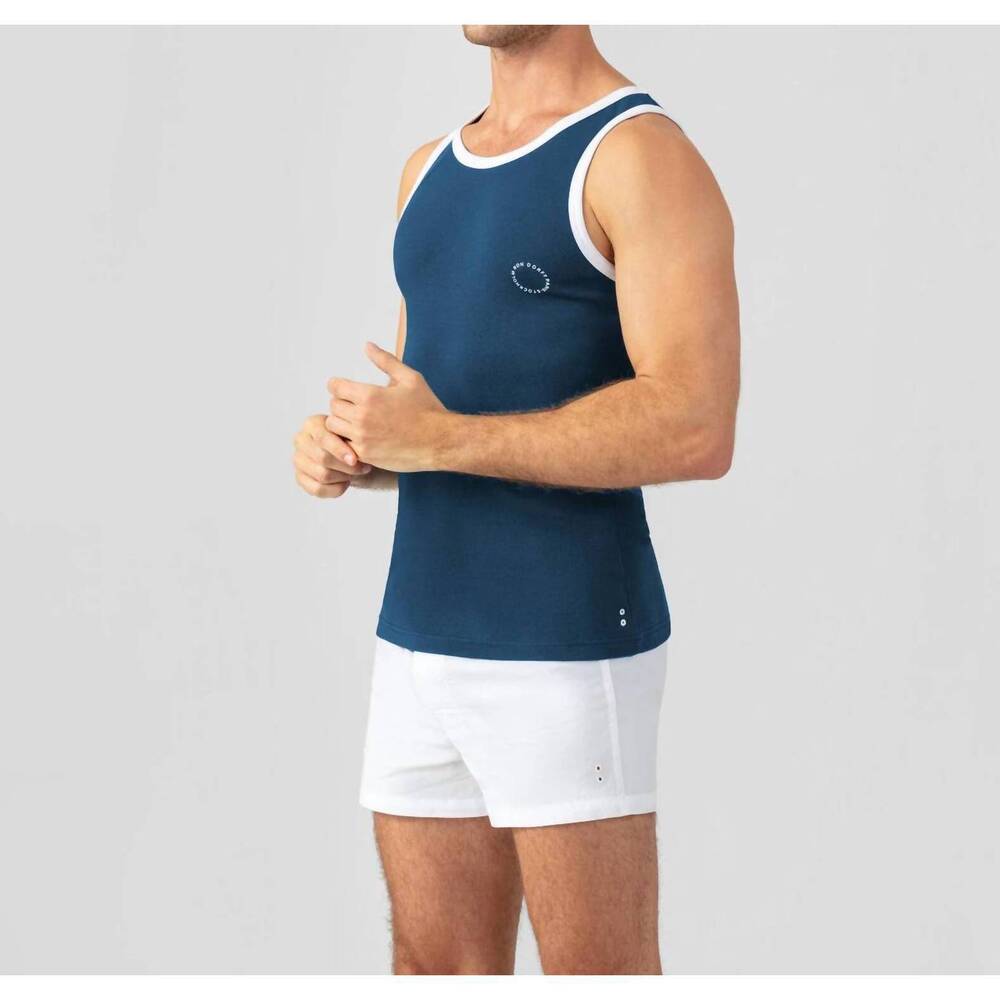 NEW RON DORFF sports ribbed tank top in deep dive